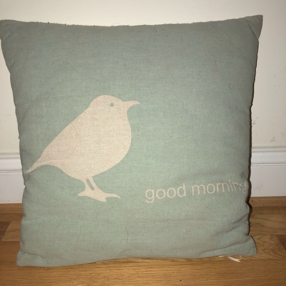 🌻Good Morning linen throw pillow